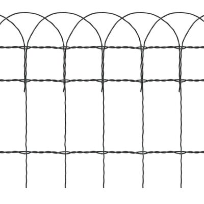 vidaXL Zahradní plot práškované železo 10 x 0,4 m