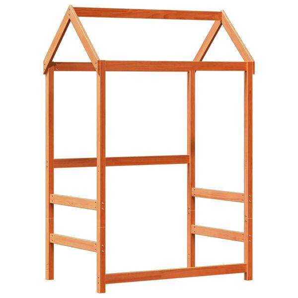 vidaXL Postel a lavice se střechou voskově hněd&aacute; 75 x 190 cm borovice