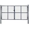 vidaXL Pletiv&aacute; zahradn&iacute; branka pozinkovan&aacute; ocel 300 x 175 cm &scaron;ed&aacute;