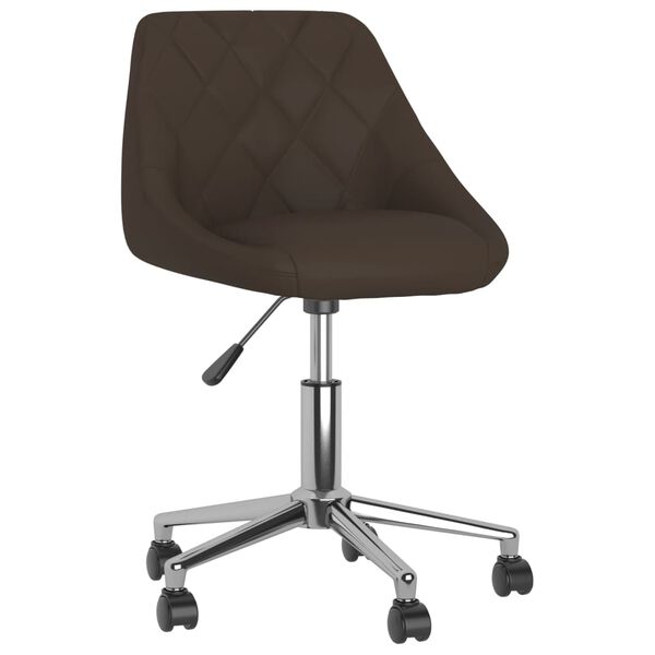 vidaXL Otočn&aacute; j&iacute;deln&iacute; židle hněd&aacute; uměl&aacute; kůže