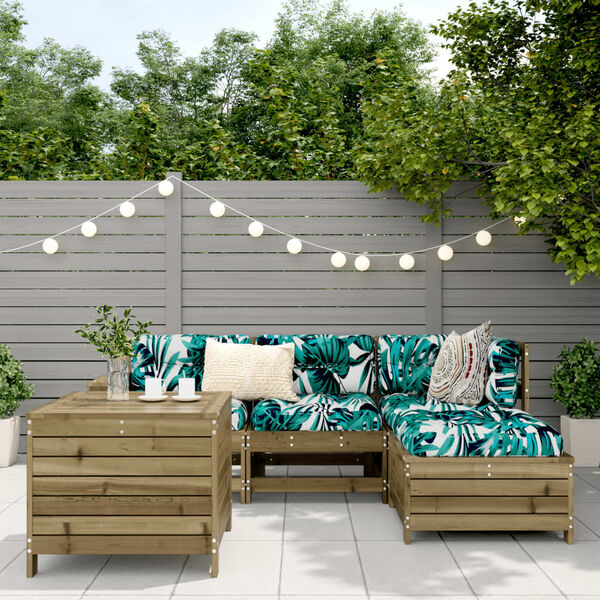 vidaXL 5d&iacute;ln&aacute; zahradn&iacute; sedac&iacute; souprava impregnovan&aacute; borovice