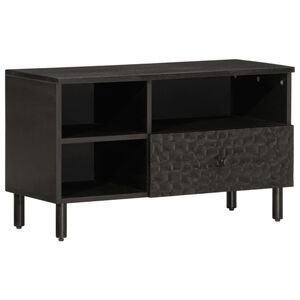 vidaXL TV skř&iacute;ňka čern&aacute; 80 x 33 x 46 cm masivn&iacute; mangovn&iacute;kov&eacute; dřevo