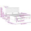 vidaXL R&aacute;m postele s čelo Betonově &scaron;ed&aacute; 160 x 200 cm kompozitn&iacute; dřevo