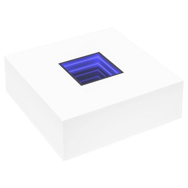 vidaXL Konferenční stolek s Infinity LED bílý 100 x 100 x 40 cm