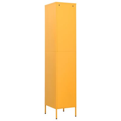 vidaXL Uzamykatelná skříň hořčicově žlutá 35 x 46 x 180 cm ocel