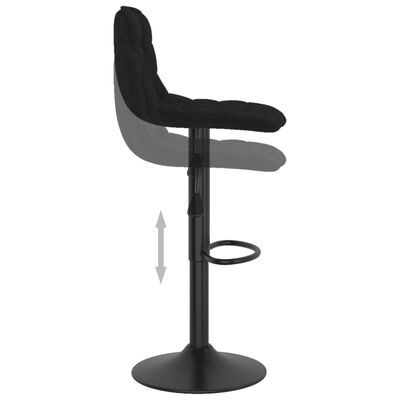 vidaXL Barové židle 2 ks černé samet
