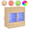 vidaXL N&aacute;stěnn&aacute; TV skř&iacute;ňka s LED osvětlen&iacute;m dub sonoma 58,5x30x60,5 cm
