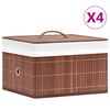 vidaXL Bambusov&eacute; &uacute;ložn&eacute; boxy 4 ks hněd&eacute;