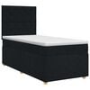 vidaXL Postel boxspring s matrac&iacute; s čelo Čern&aacute; 100 x 200 cm Textil