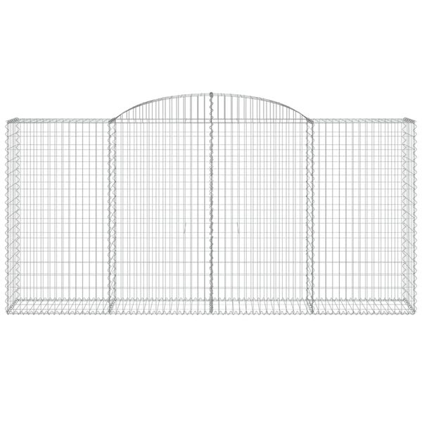 vidaXL Klenut&eacute; gabionov&eacute; ko&scaron;e 15ks 300x50x140/160cm pozinkovan&eacute; železo