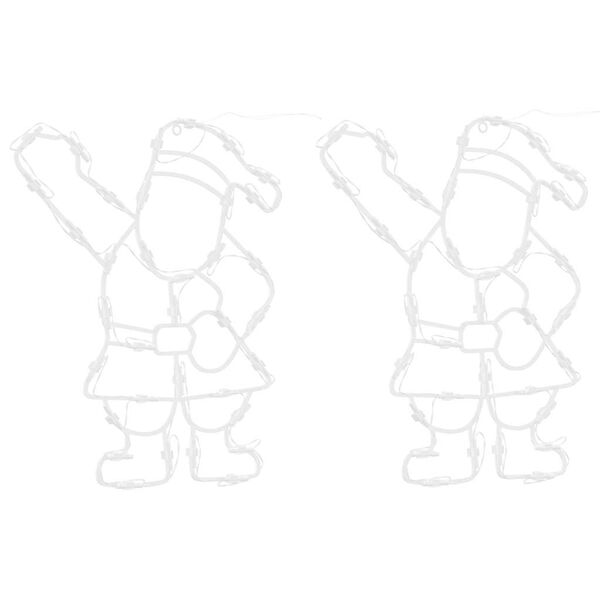 vidaXL Vánoční osvětlení santy Silhouette 2 ks 35 LED teplá bílá