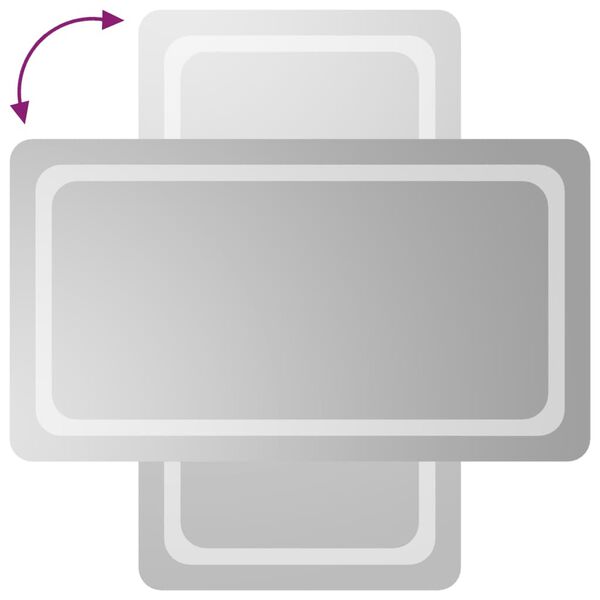 vidaXL Koupelnov&eacute; zrcadlo s LED osvětlen&iacute;m 50 x 90 cm