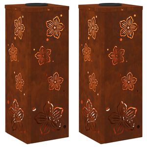 vidaXL Sol&aacute;rn&iacute; LED Cestovn&iacute; Světlo 2 ks Tepl&aacute; b&iacute;l&aacute; 18 x 18 x 50 cm