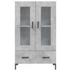 vidaXL Skř&iacute;ň highboard betonově &scaron;ed&aacute; 69,5x31x115 cm kompozitn&iacute; dřevo