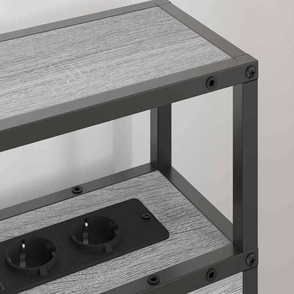 vidaXL &Uacute;ložn&eacute; čelo postele s polic&iacute; &Scaron;ed&aacute; sonoma 90 cm Kompozitn&iacute; dřevo