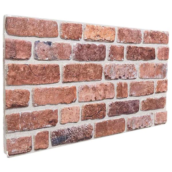 vidaXL 3D n&aacute;stěnn&eacute; panely 10 ks červen&eacute; 100 x 50 cm EPS