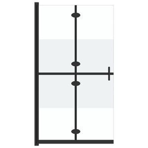 vidaXL Skl&aacute;dac&iacute; sprchov&aacute; z&aacute;stěna napůl ml&eacute;čn&eacute; ESG sklo 90 x 190 cm