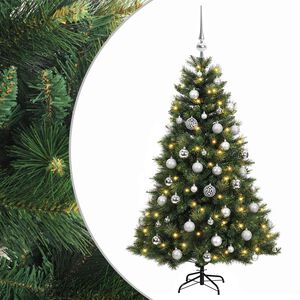 vidaXL Uměl&yacute; v&aacute;nočn&iacute; stromek s v&aacute;nočn&iacute;mi koulemi 120 cm 150 LED