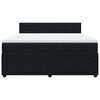 vidaXL Box spring postel s matrac&iacute; čern&aacute; 180x200 cm samet