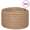 vidaXL Lano 100% juta 20 mm 50 m