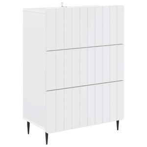 vidaXL Skř&iacute;ň se z&aacute;suvkami B&iacute;l&aacute; 66 x 34,5 x 92 cm Kompozitn&iacute; dřevo