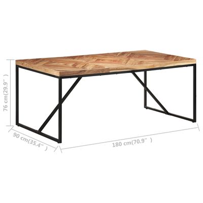 vidaXL Jídelní stůl 180 x 90 x 76 cm masivní akácie a mangovník