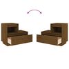 vidaXL Noční stolky 2 ks medově hnědé 60x34x51 cm masivní borové dřevo