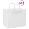 vidaXL Pap&iacute;rov&eacute; ta&scaron;ky 50 ks s uchy b&iacute;l&eacute; 32x22x28 cm