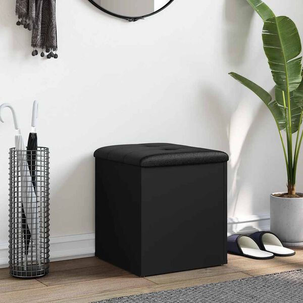 vidaXL &Uacute;ložn&aacute; lavice čern&aacute; 42 x 42 x 45 cm kompozitn&iacute; dřevo