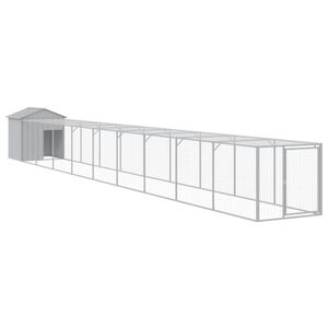 vidaXL Kurn&iacute;k s v&yacute;během světle &scaron;ed&yacute; 117x1 017x123 cm pozinkovan&aacute; ocel