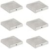 vidaXL Krytky na plotov&eacute; sloupky stř&iacute;&scaron;ka 6ks pozinkovan&yacute; kov 101x101mm