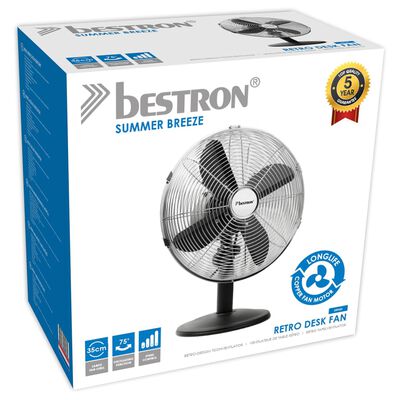 Bestron Retro stolní ventilátor DFT35Z 35 cm 35 W černý