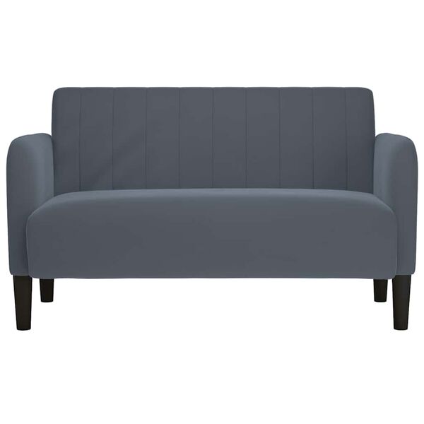 vidaXL Loveseat Sofa Tmavě &scaron;ed&aacute; 109 cm samet