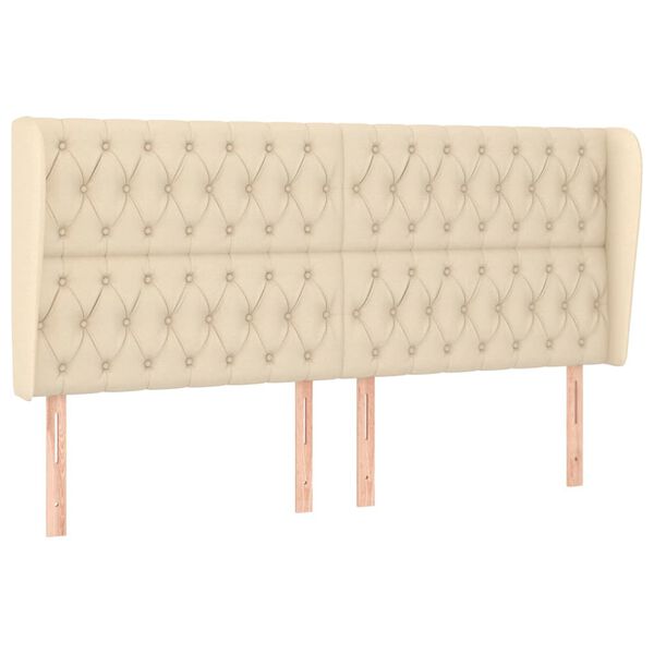 vidaXL Čelo postele typu u&scaron;&aacute;k kr&eacute;mov&eacute; 203x23x118/128 cm textil