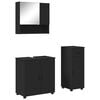vidaXL Sada koupelnov&eacute;ho n&aacute;bytku 3 ks Čern&aacute; 61 x 35 x 64 cm