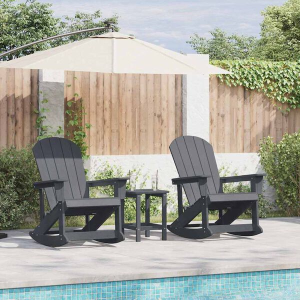 vidaXL Zahradn&iacute; lounge set 3 pcs Světle &scaron;ed&aacute; HDPE