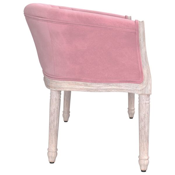 vidaXL Lavice růžov&aacute; 98 x 56 x 69 cm samet