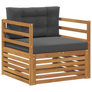 vidaXL Venkovn&iacute; pohovkov&aacute; souprava Masivn&iacute; ak&aacute;ciov&eacute; dřevo a polyester