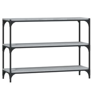 vidaXL Knihovna &scaron;ed&aacute; sonoma 100x33x70,5 cm kompozitn&iacute; dřevo a ocel