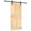 vidaXL Posuvn&eacute; dveře Přirozen&aacute; a čern&aacute; 95 x 210 cm