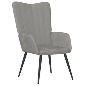 vidaXL Relaxačn&iacute; křeslo světle &scaron;ed&eacute; samet