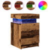 vidaXL Nočn&iacute; stolky s LED 2 ks old wood 35x39x55 cm kompozitn&iacute; dřevo