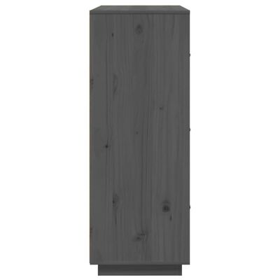 vidaXL Skříň highboard šedá 67 x 40 x 108,5 cm masivní borové dřevo
