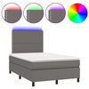 vidaXL Box spring postel s matrac&iacute; a LED &scaron;ed&aacute; 120x200 cm uměl&aacute; kůže