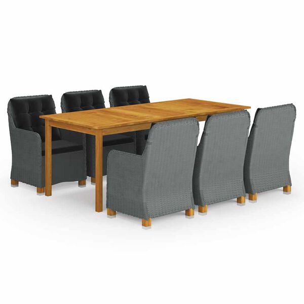 vidaXL 9d&iacute;ln&yacute; zahradn&iacute; j&iacute;deln&iacute; set světle &scaron;ed&yacute;