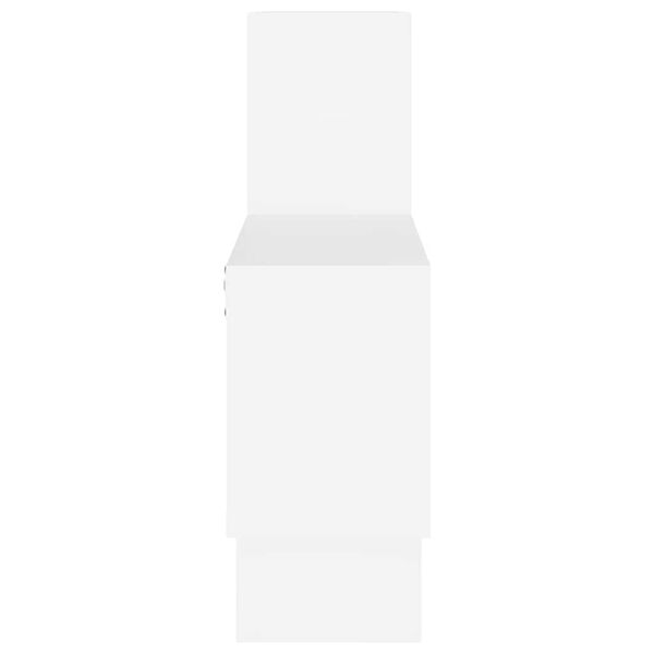 vidaXL Nástěnná police ve tvaru auta bílá 82 x 15 x 51 cm dřevotříska