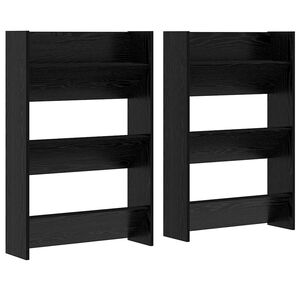vidaXL Skř&iacute;ň na obuv 2 ks 60 x 18 x 90 cm Kompozitn&iacute; dřevo Čern&yacute; dub