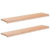 vidaXL Parapety 2 ks Př&iacute;rodn&iacute; 110 x 30 x 2 cm Masivn&iacute; bukov&eacute; dřevo