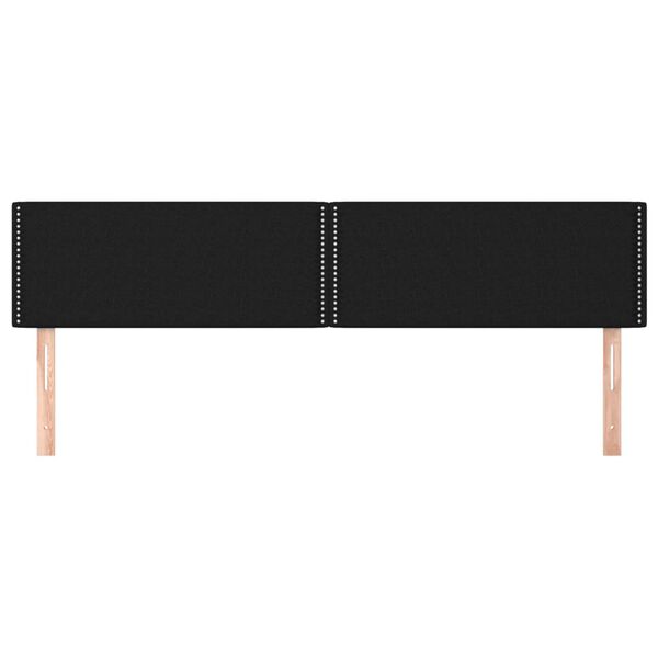 vidaXL Čela postele čern&aacute; 200x5x78/88 cm l&aacute;tka