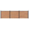 vidaXL Plotov&yacute; panel 3 ks 526 x 146 cm WPC a hlin&iacute;k Hněd&aacute;